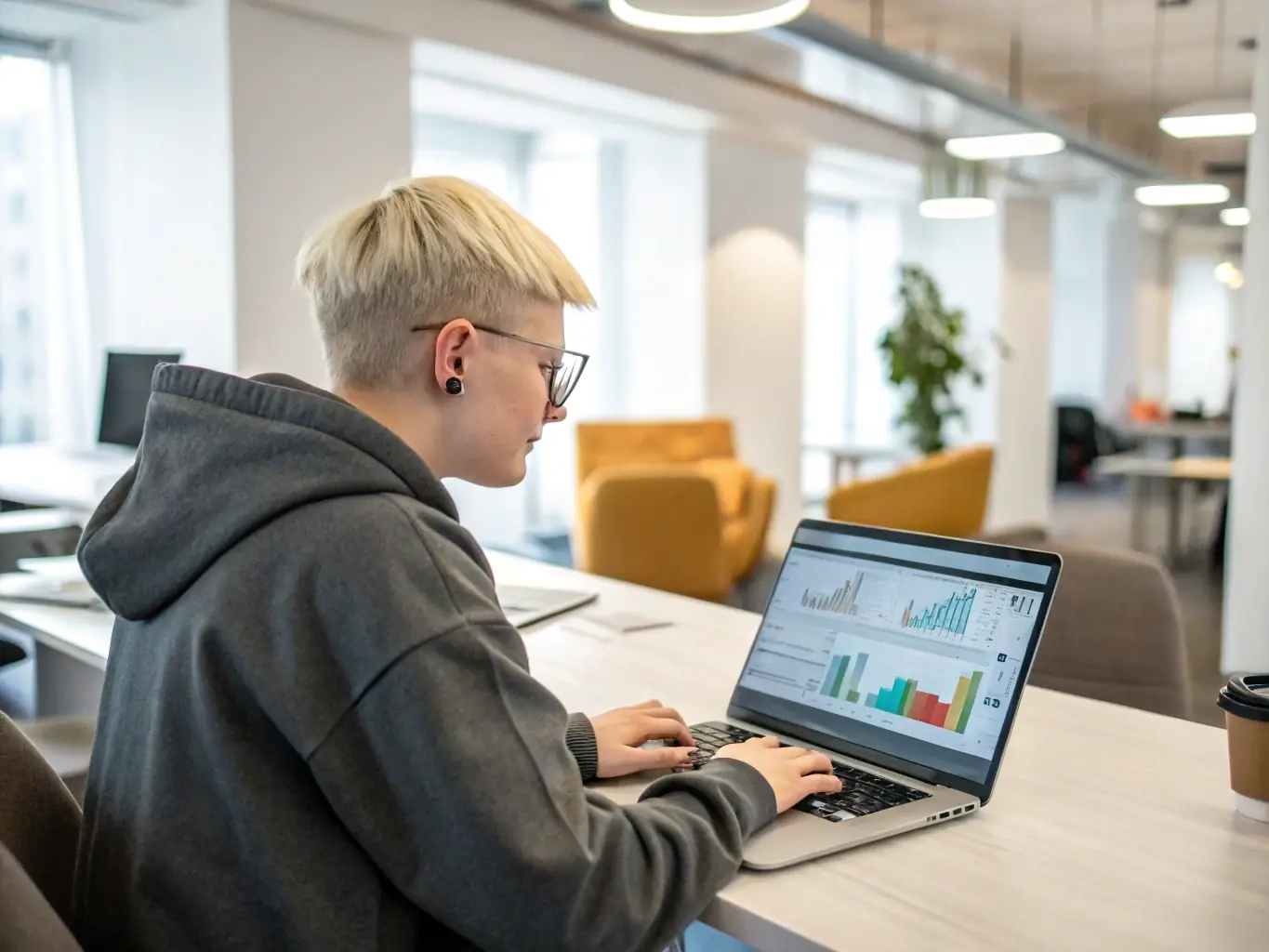 An image of a support technician assisting a client via chat or phone, symbolizing reliable support. The technician should be friendly and helpful, conveying SimpliChile's commitment to providing excellent customer service.